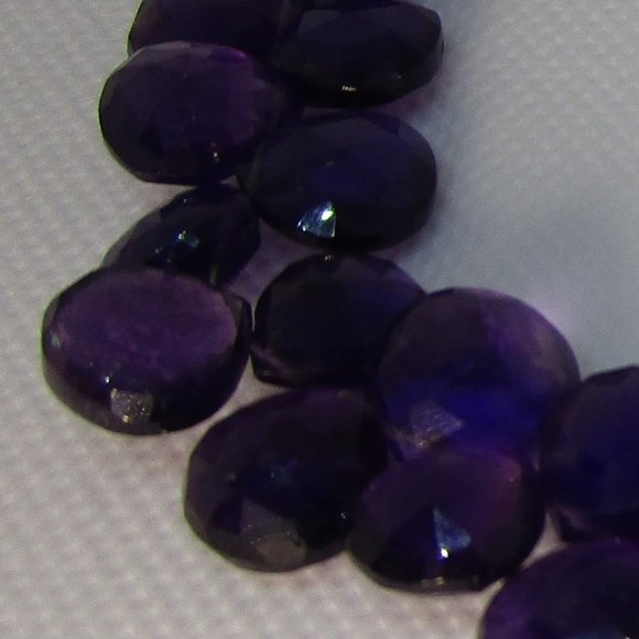faceted tear drop dark purple amethyst necklace
